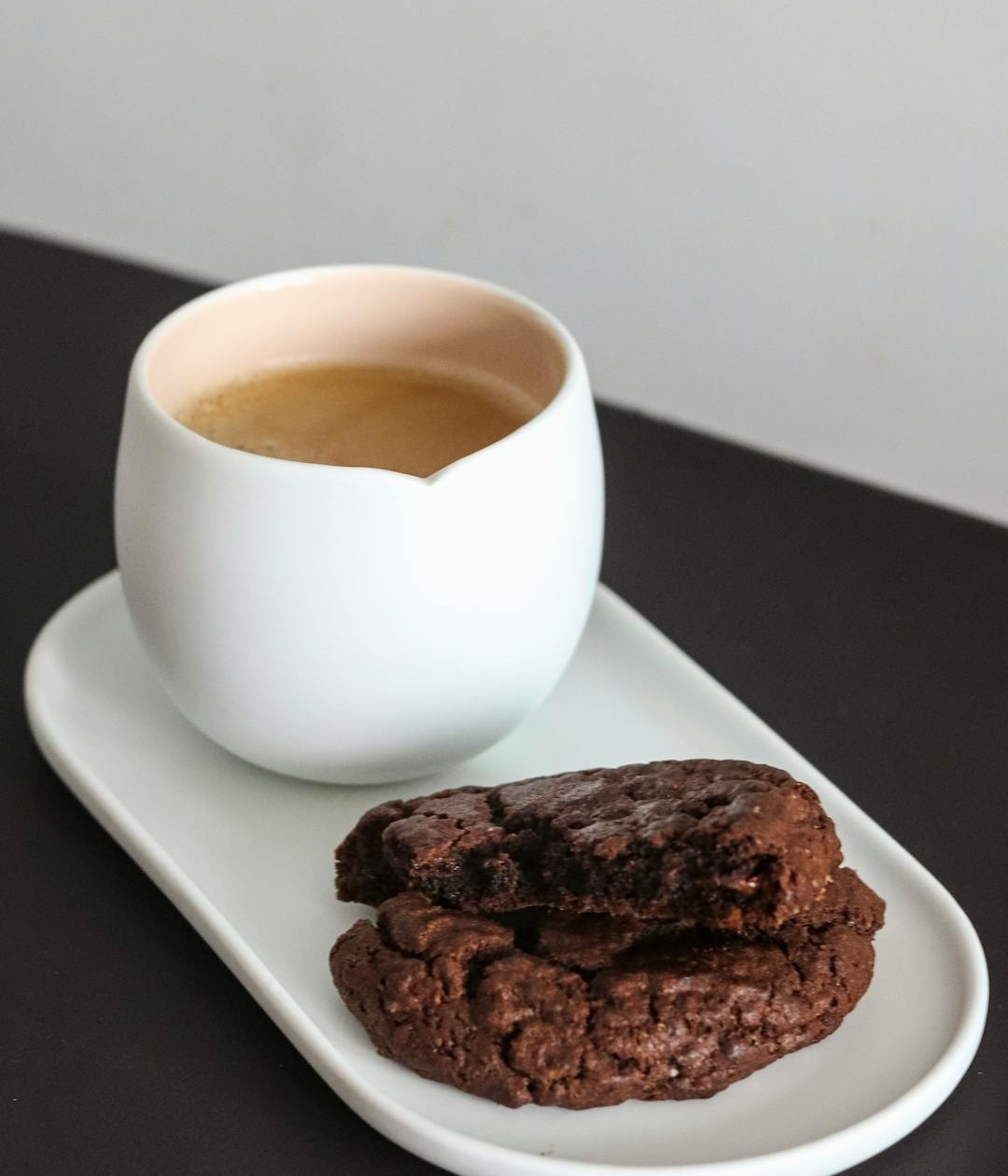 cookie features a deep, dark cocoa-infused base for an intense chocolate experience.
